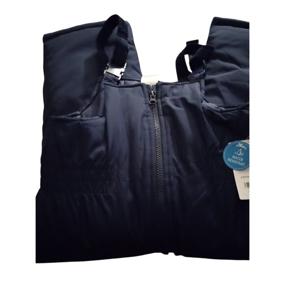 Carters Kids Size 5T Navy Blue Water-Resistant Snow Pants Adjustable Straps NWT - Picture 3 of 12